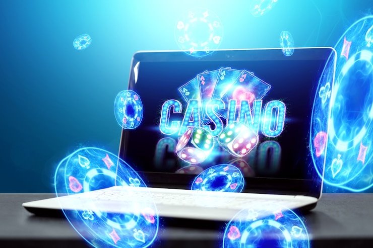 Tampilan permainan dadu online di zonagacor dengan dua dadu transparan
